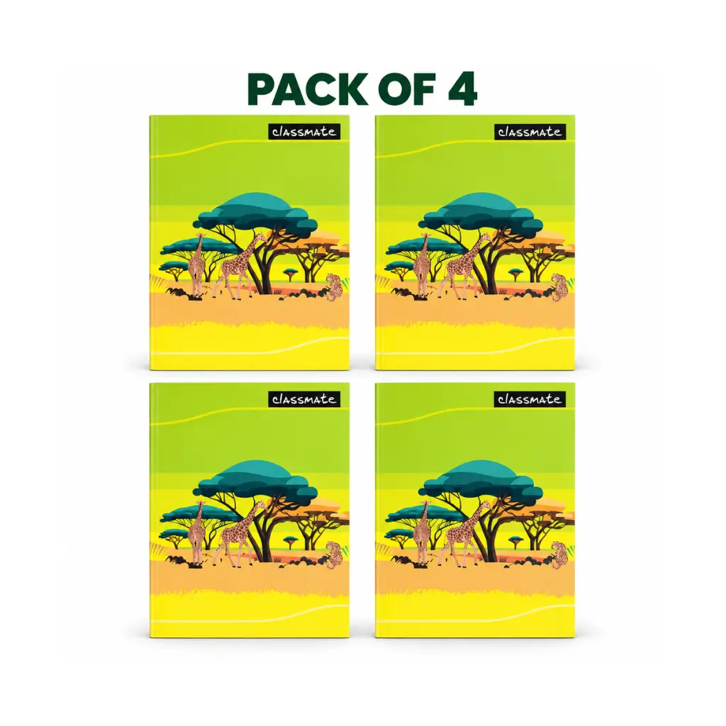 CLASSMATE SINGLE-LINE RULED EXERCISE NOTEBOOKS | 172 PAGES EACH | 24 × 18 CM | PACK OF 4