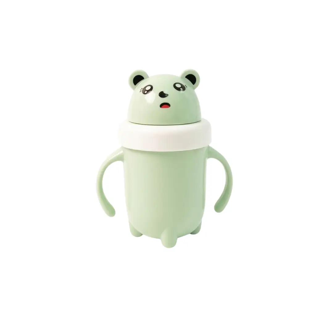 GENERIC APEX BABY SIPPER CUP WITH TWIN HANDLES & BEAR DESIGN 300 ML | MINT GREEN