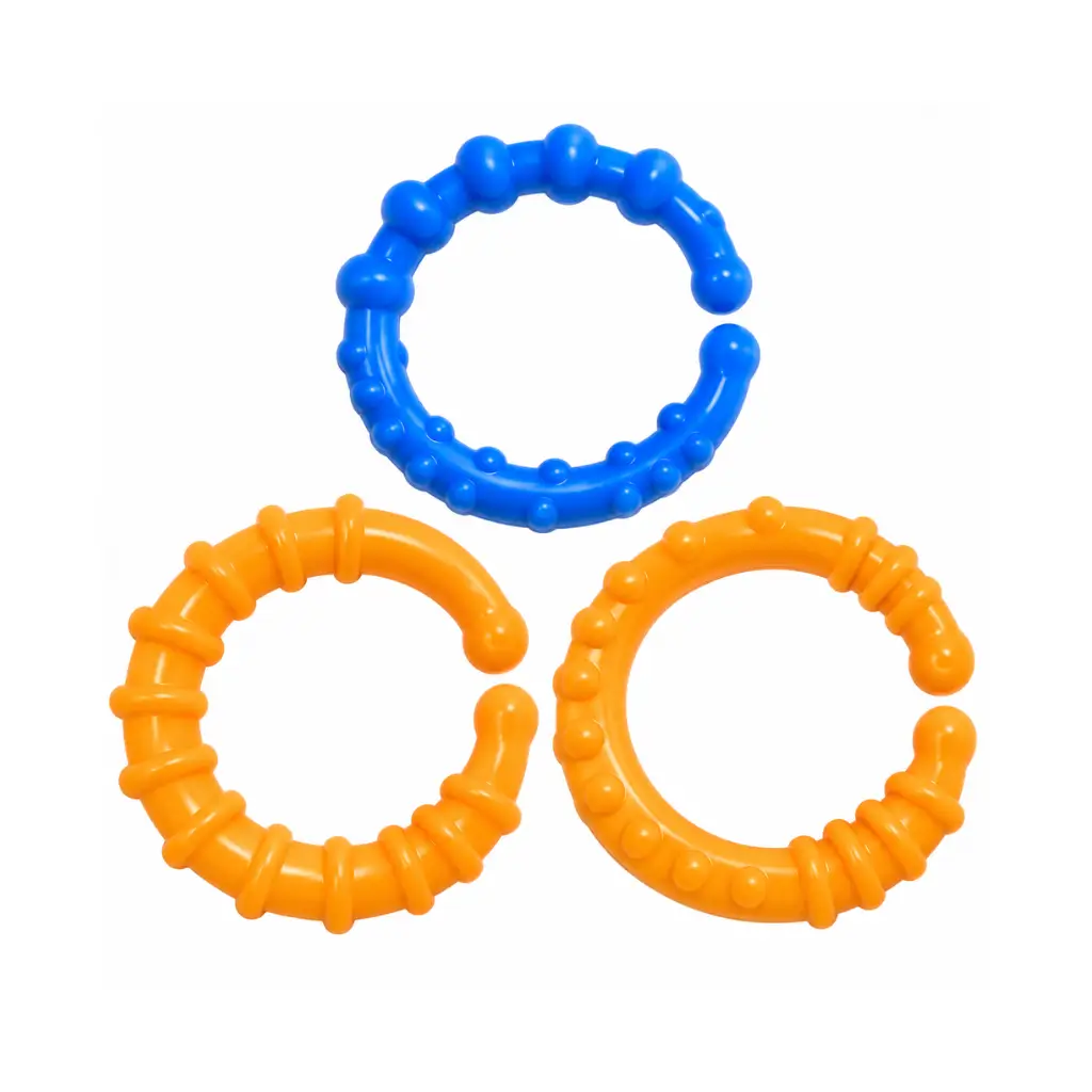 GENERIC BABY LEARNING LINKS | COLOURFUL INTERLOCKING RING EDUCATIONAL TOY | 3 PIECES
