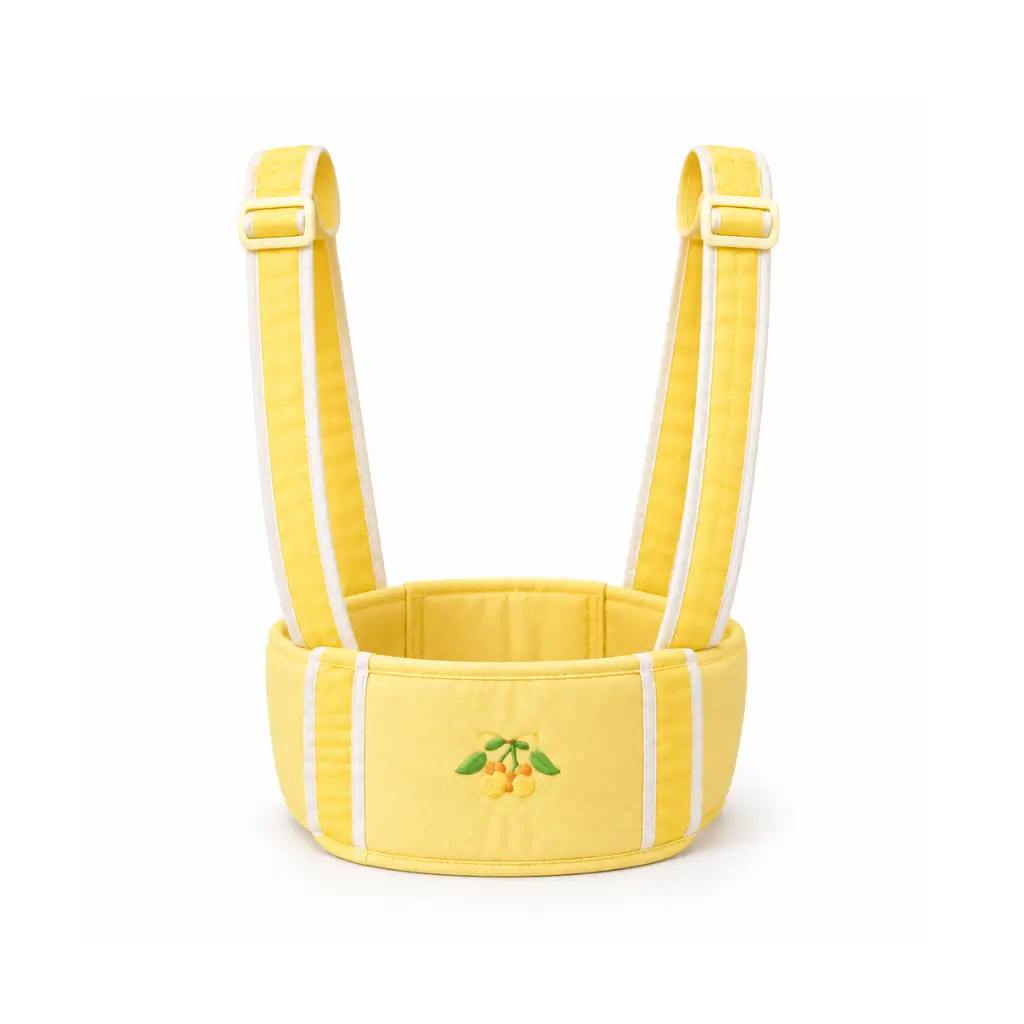 GENERIC BABY WALKING SUPPORT BELT WITH DUAL HANDLES | YELLOW |1 PIECE