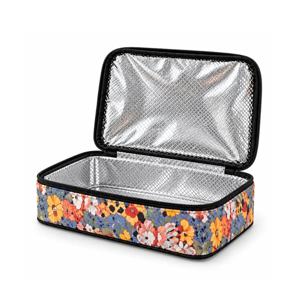 GENERIC MULTIPURPOSE INSULATED LUNCH & TRAVEL ORGANIZER BAG | FLORAL PRINT |1 PIECE
