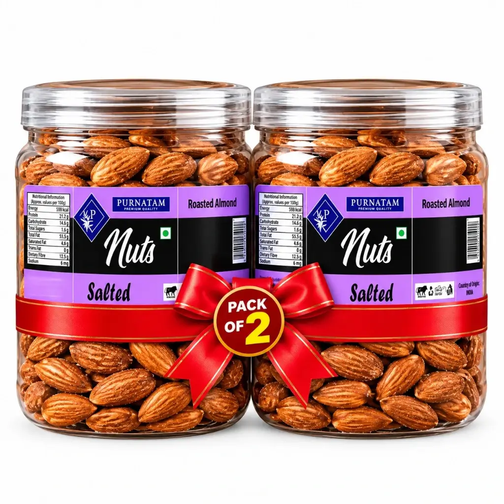 PURNATAM SALTED ALMONDS 250 GM PACK OF 2