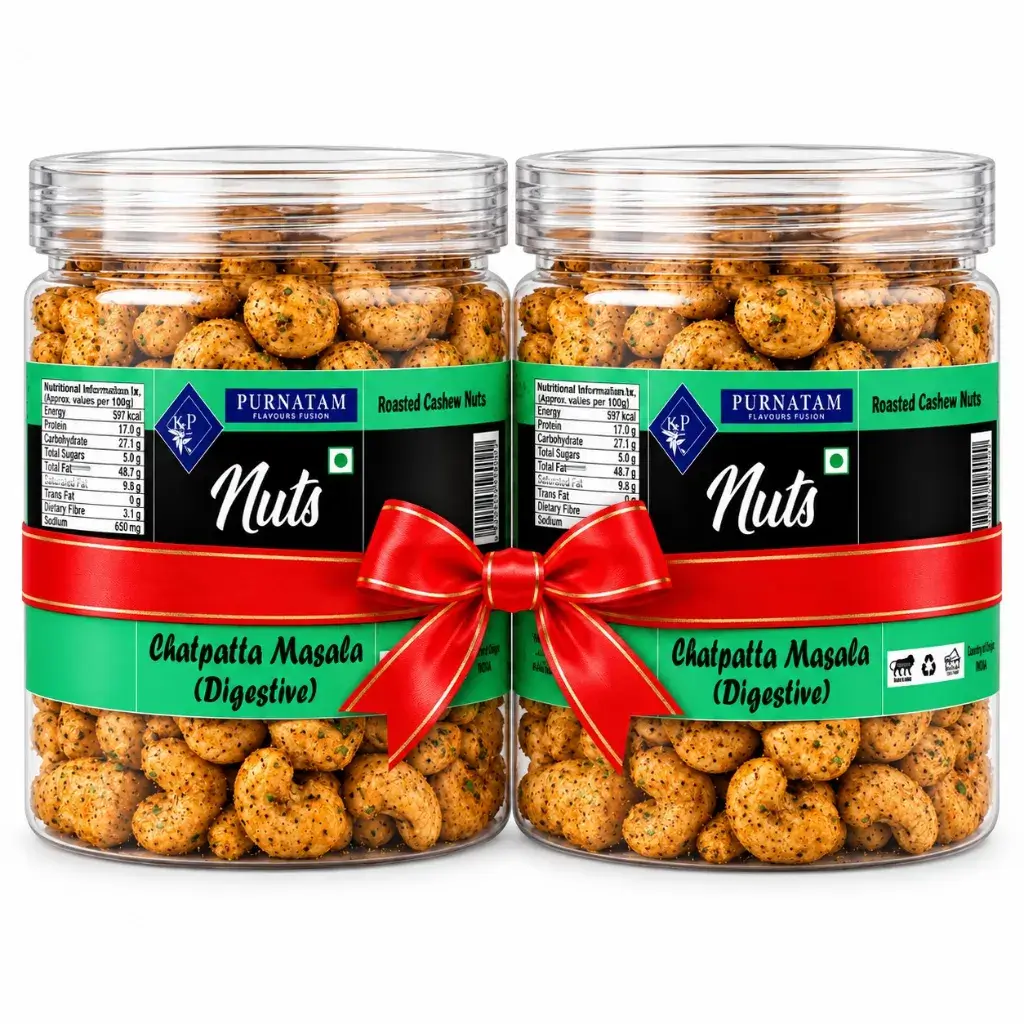 PURNATAM CHATPATTA DIGESTIVE CASHEWS 250 GM PACK OF 2
