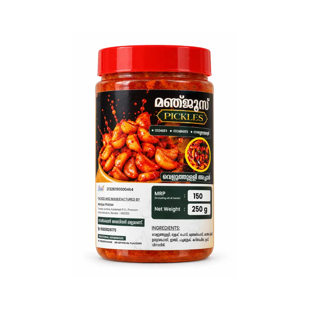 MANJUS TRADITIONAL GARLIC PICKLE 250 G