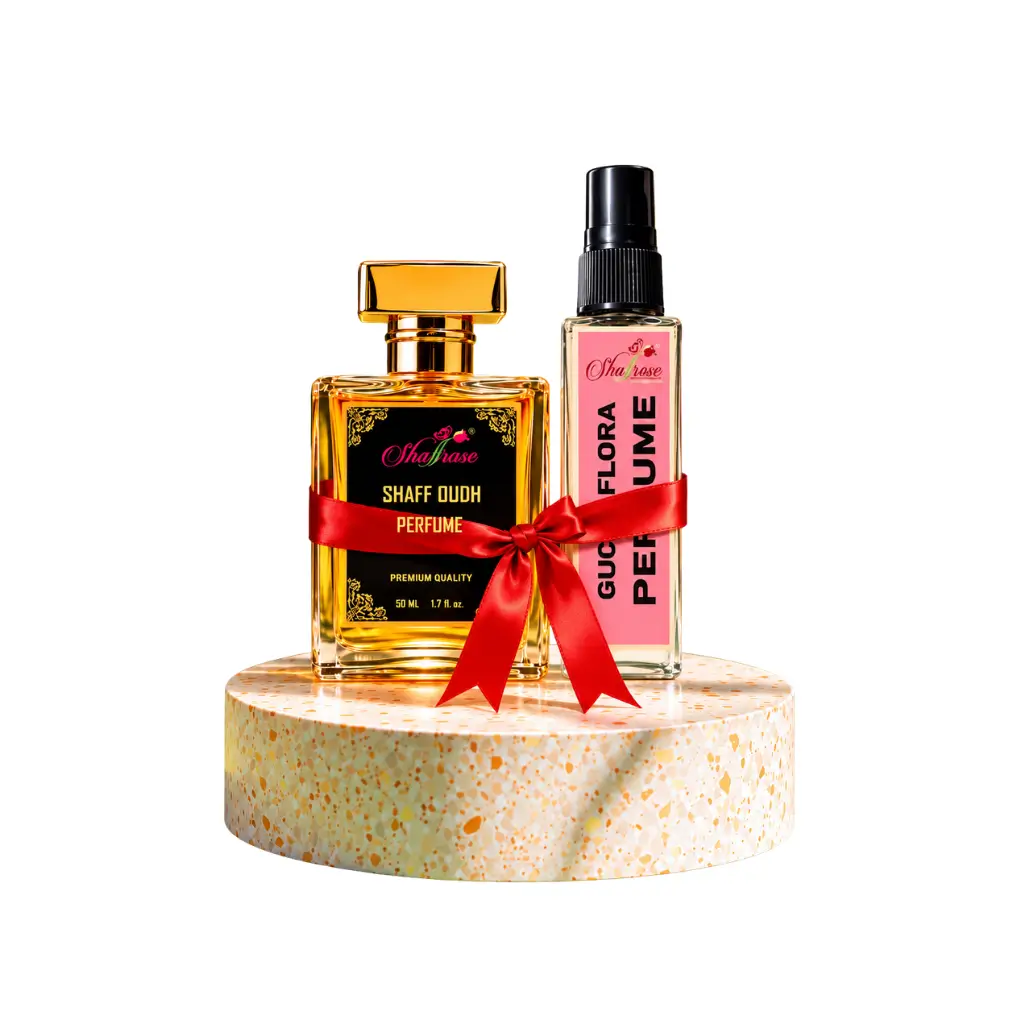 SHAFF OUDH PERFUME 50ML + GUCCI FLORA PERFUME 8ML