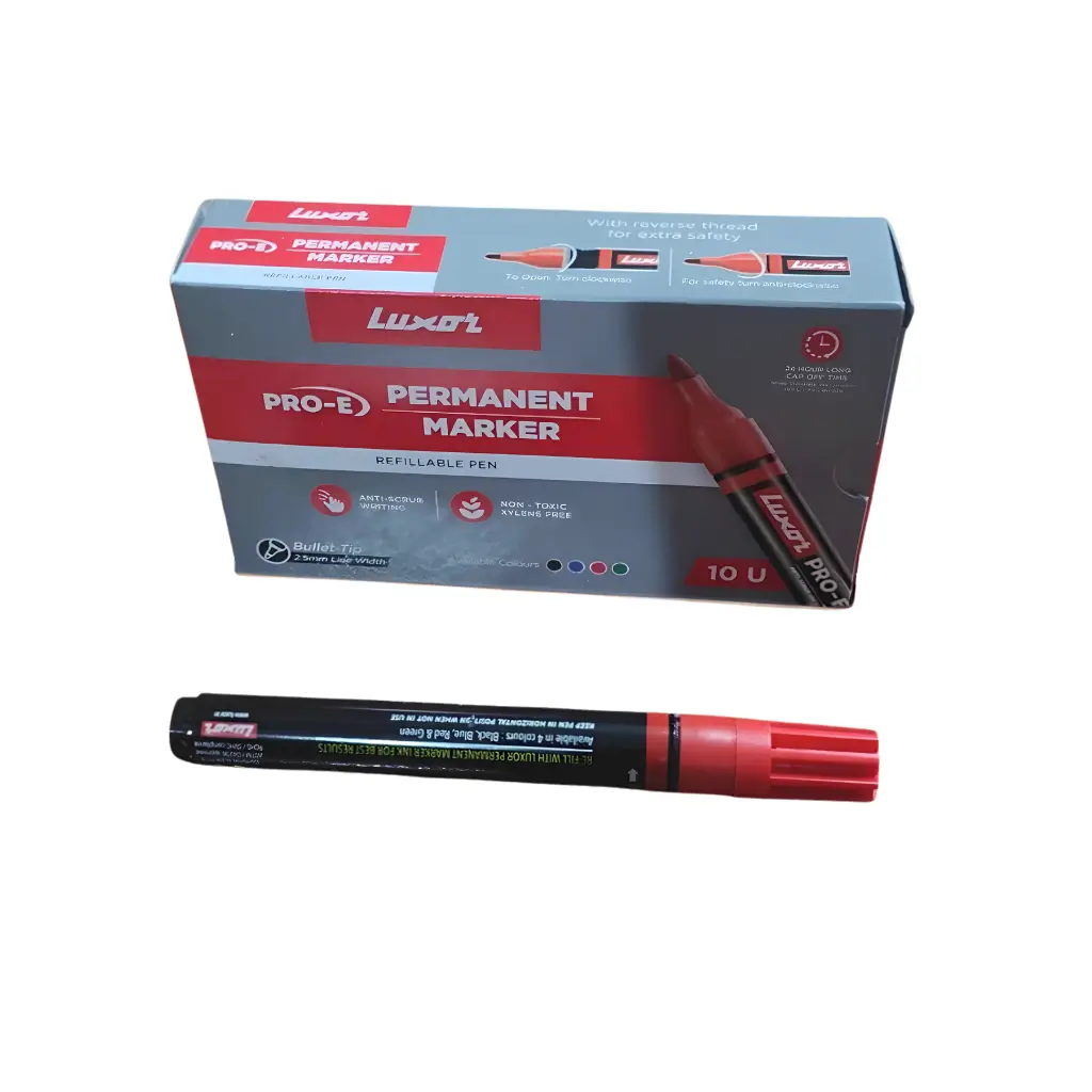 LUXOR PRO-E PERMANENT MARKER RED