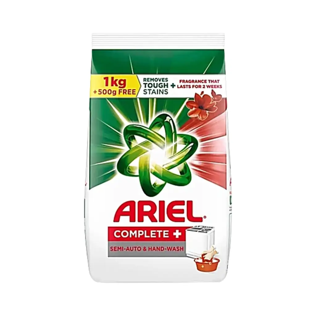ARIEL COMPLETE + SEMI-AUTO & HAND-WASH DETERGENT POWDER 1.5 KG
