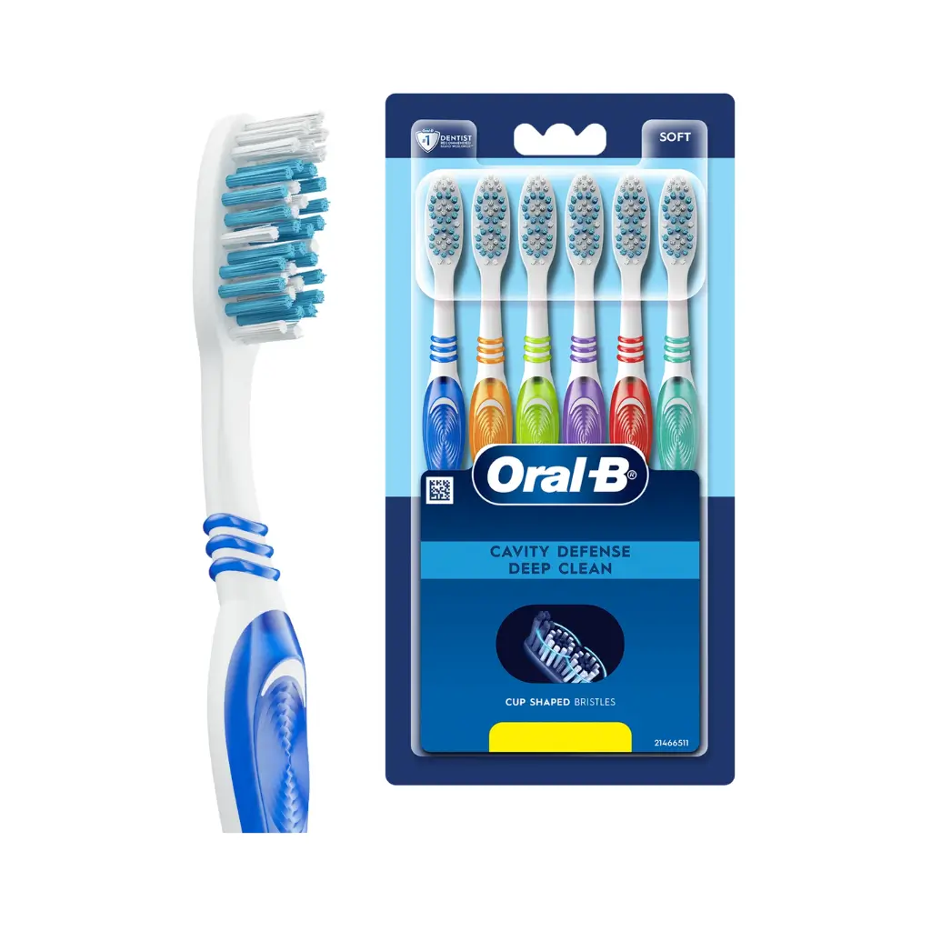 ORAL B CAVITY DEFENSE DEEP CLEAN SOFT TOOTHBRUSH 6N