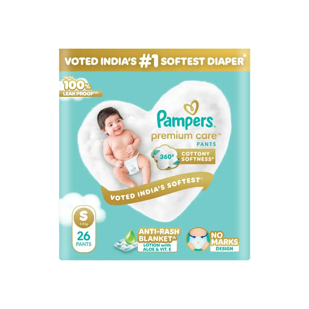 PAMPERS PREMIUM CARE SMALL 4-8 KG 26 PANTS