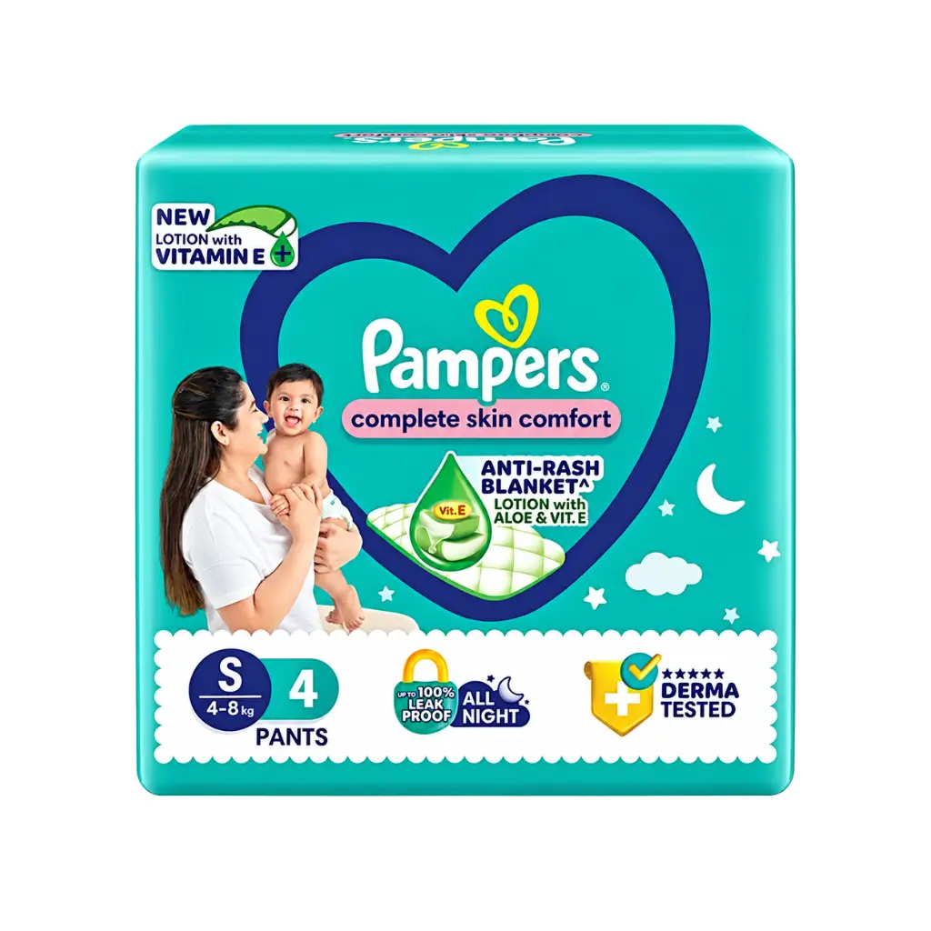 PAMPERS SMALL 4-8 KG 4 PANTS