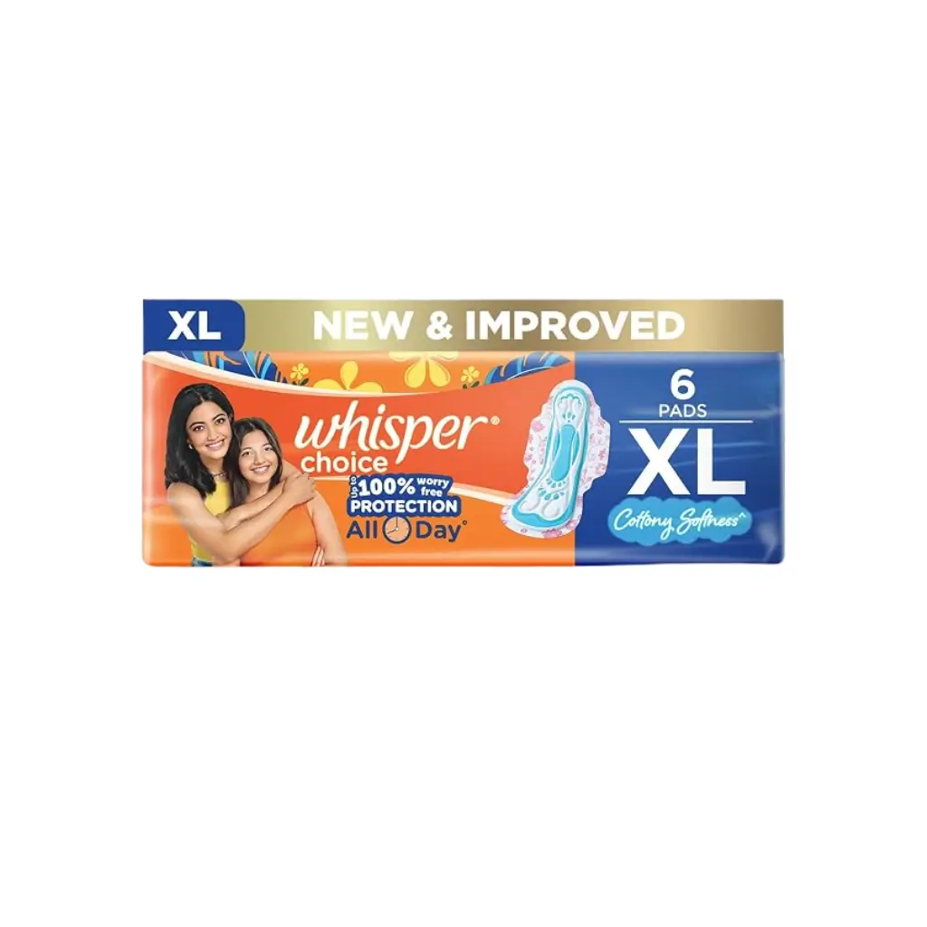 WHISPER CHOICE XL 6 PADS LASTS LONGERRR