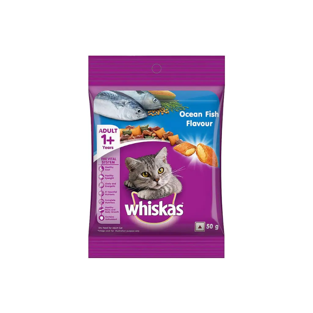 WHISKAS ADULT OCEAN FISH FLAVOUR 1+ YEARS 50 G