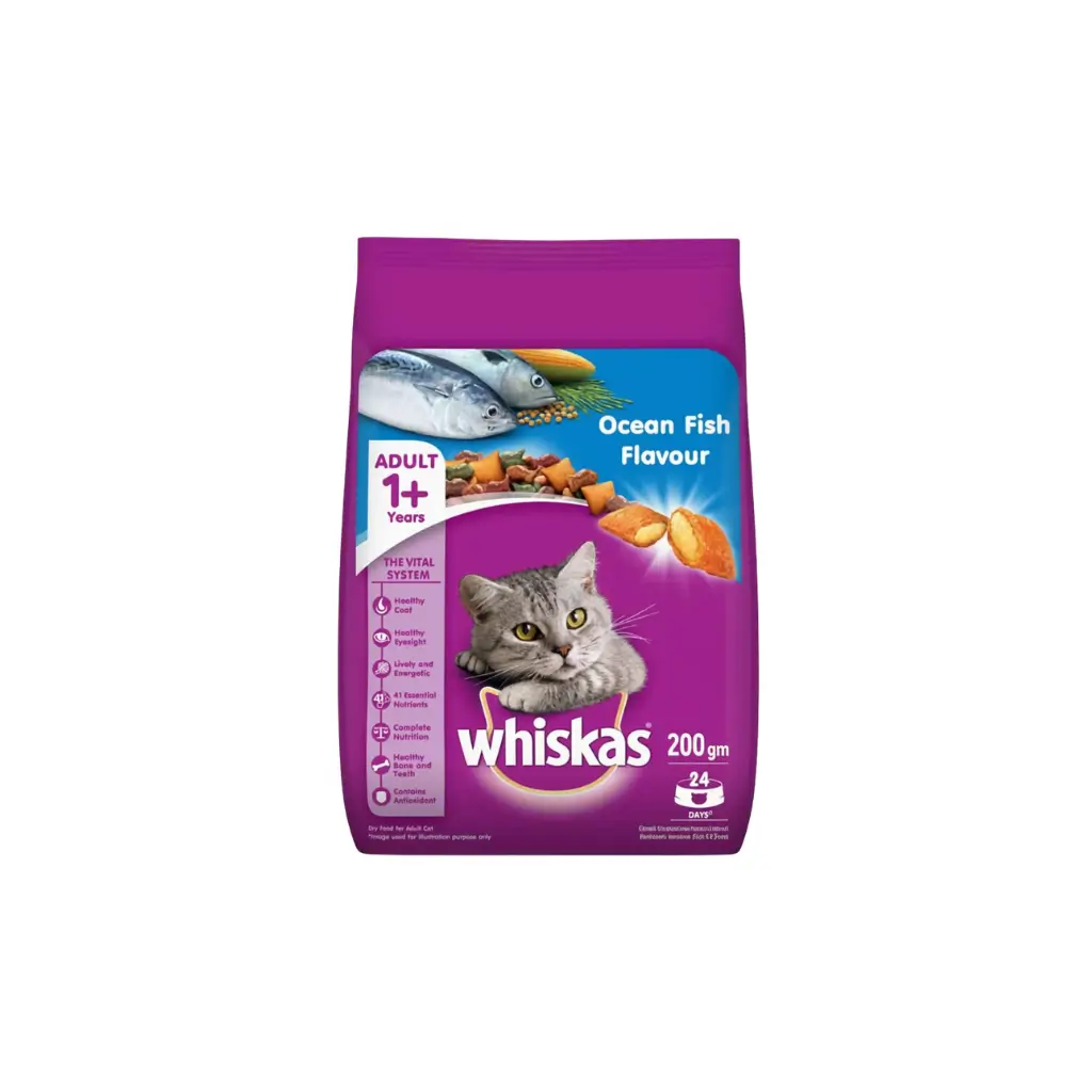 WHISKAS ADULT OCEAN FISH FLAVOUR 1+ YEARS 200 G