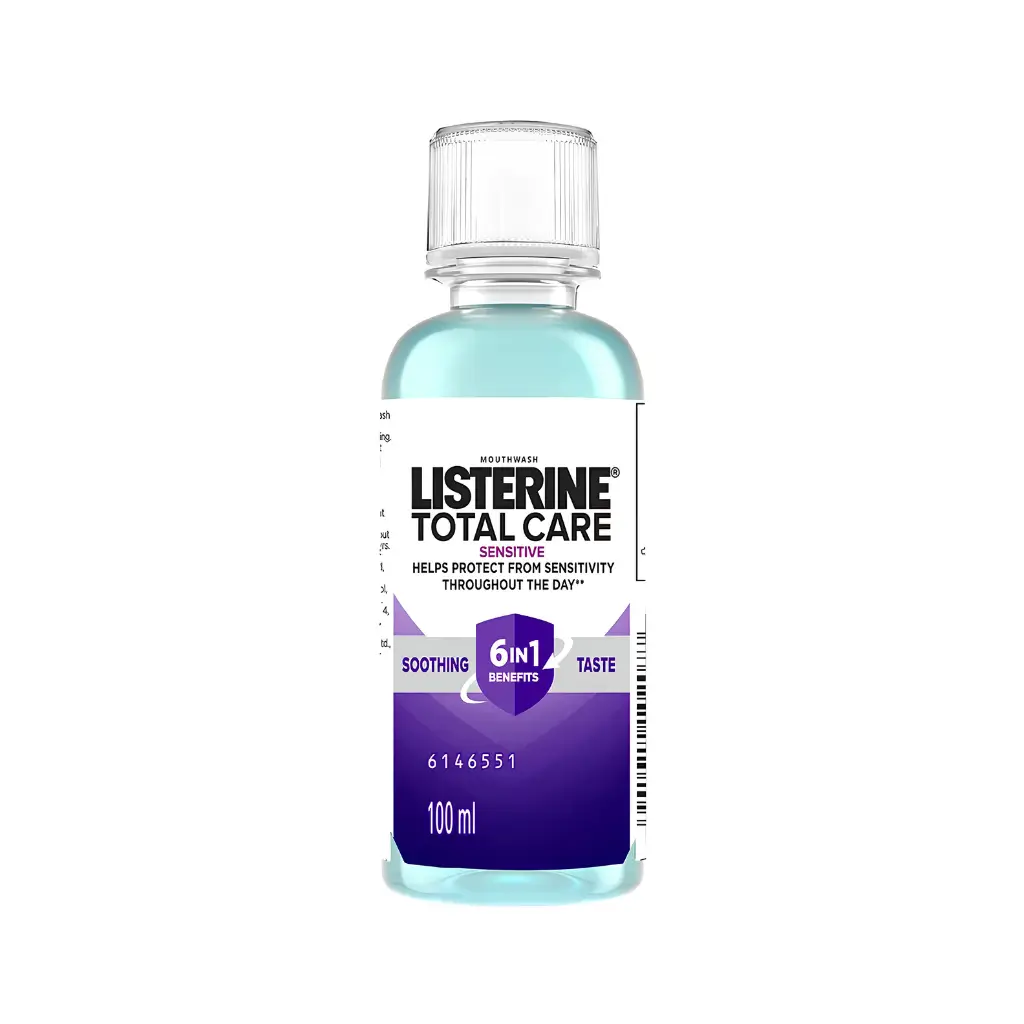 LISTERINE TOTAL CARE SENSITIVE 6 IN 1 BENEFITS MOUTHWASH 100 ML