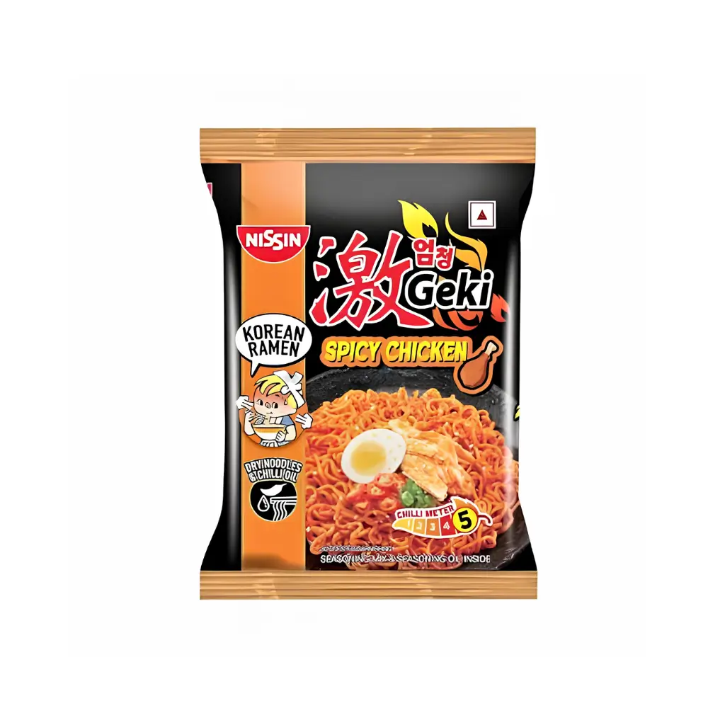 NISSIN GEKI SPICY CHICKEN NOODLES 80 GM