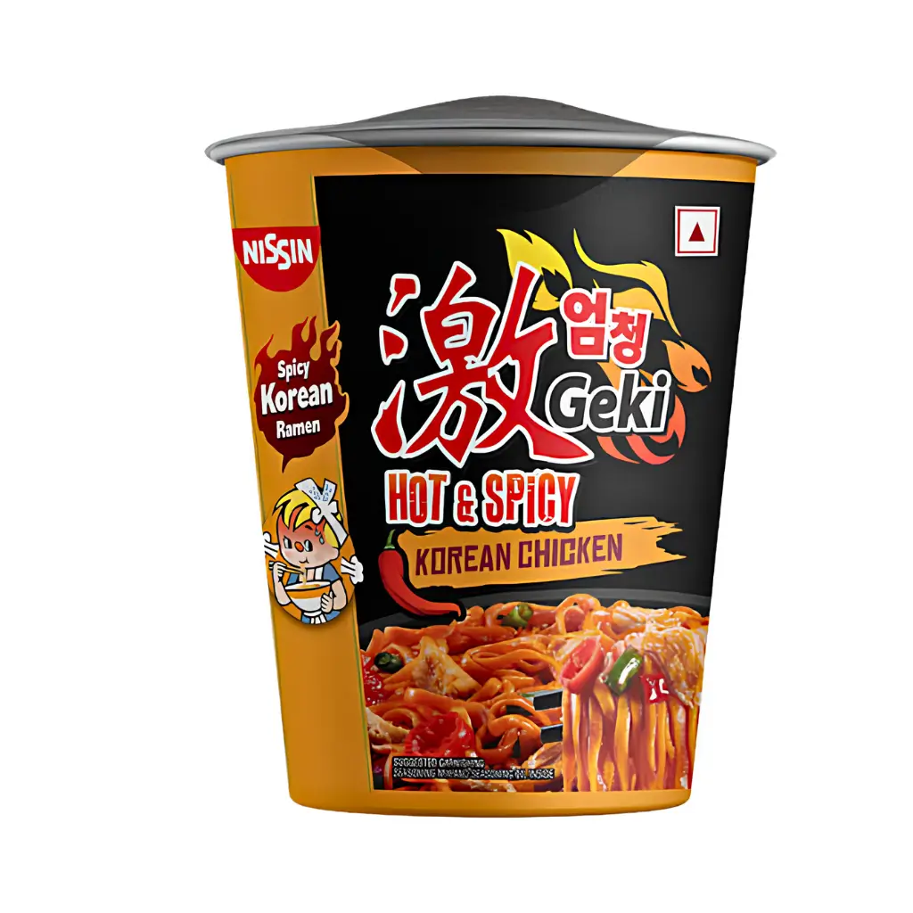 NISSIN GEKI HOT & SPICY KOREAN CHICKEN CUP NOODLES 70 GM