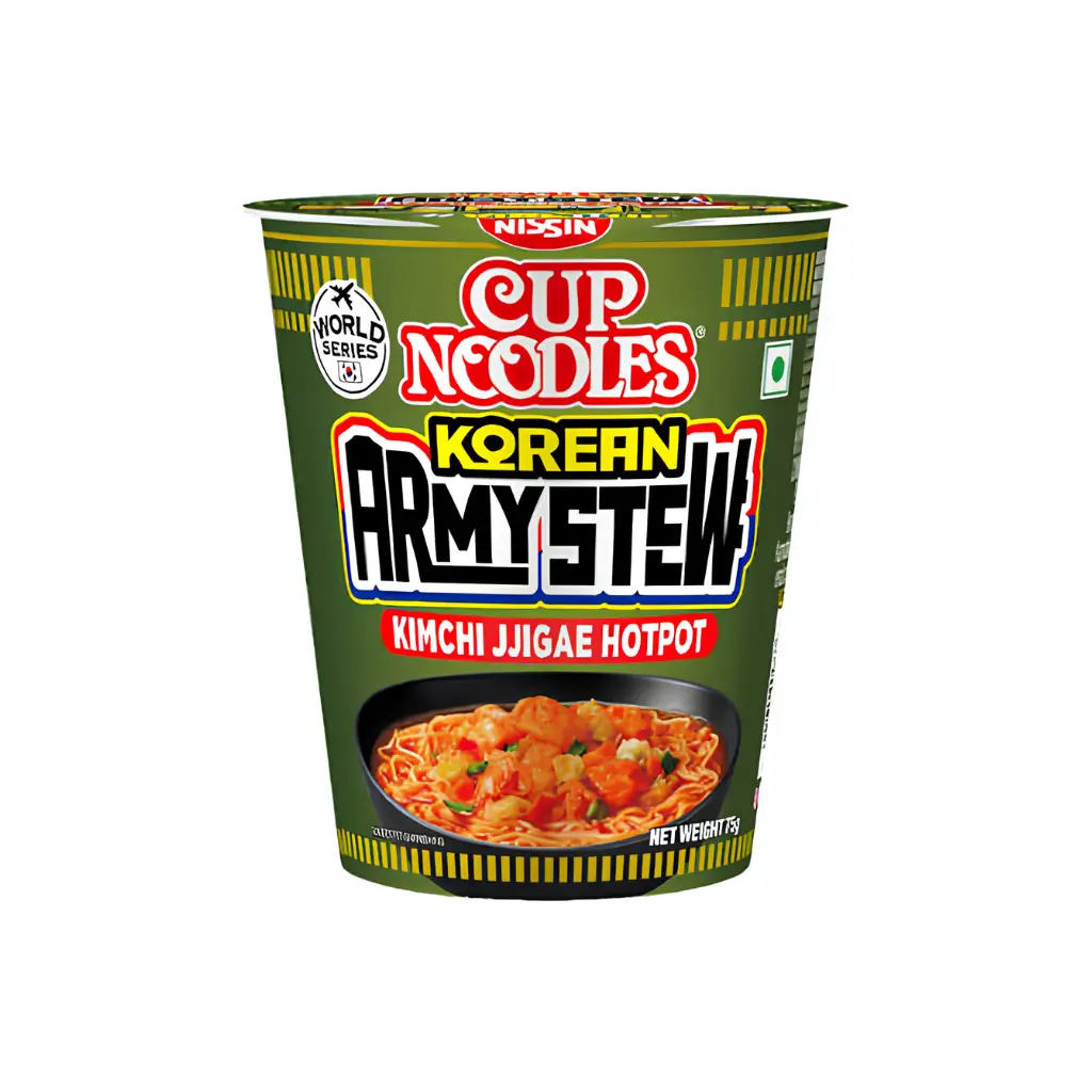 NISSIN CUP NOODLES KOREAN ARMY STEW KIMCHI JJIGAE HOTPOT 75 GM