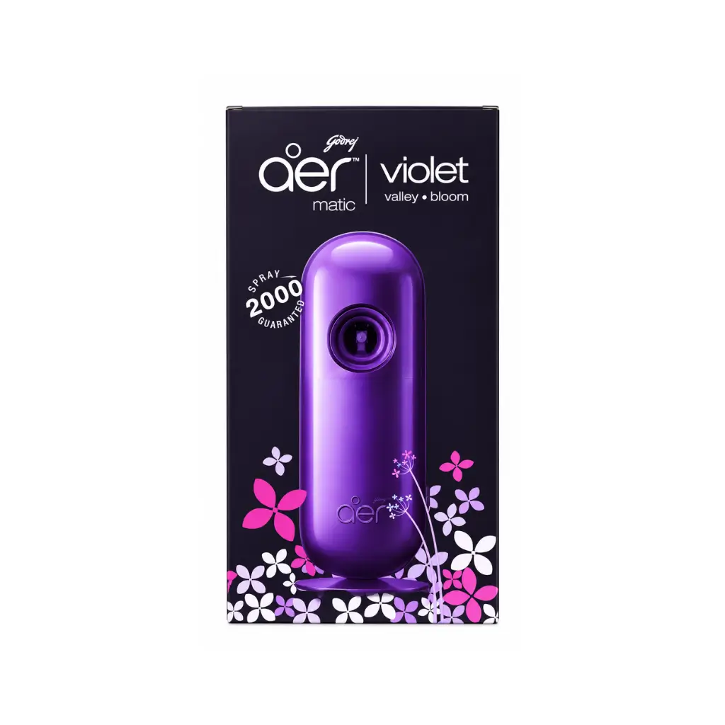 GODREJ AER MATIC VIOLET VALLEY BLOOM 1 DEVICE + 1 REFILL 210 ML