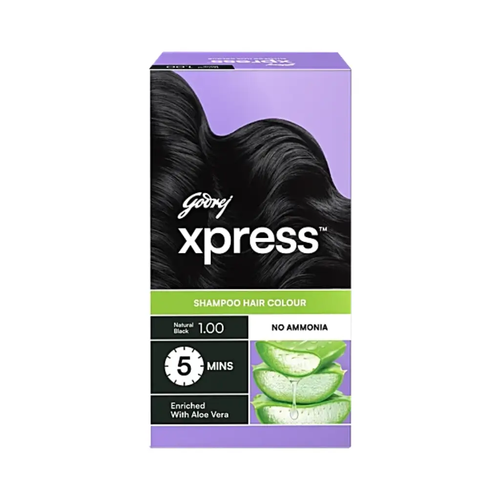 GODREJ XPRESS NATURAL BLACK 1.00 SHAMPOO HAIR COLOUR 18 ML