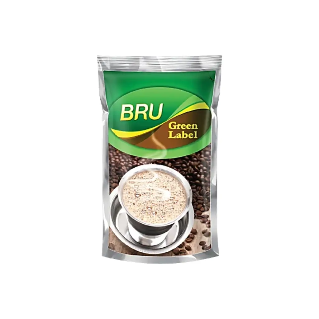 BRU GREEN LABEL COFFEE POWDER POUCH 500 GM