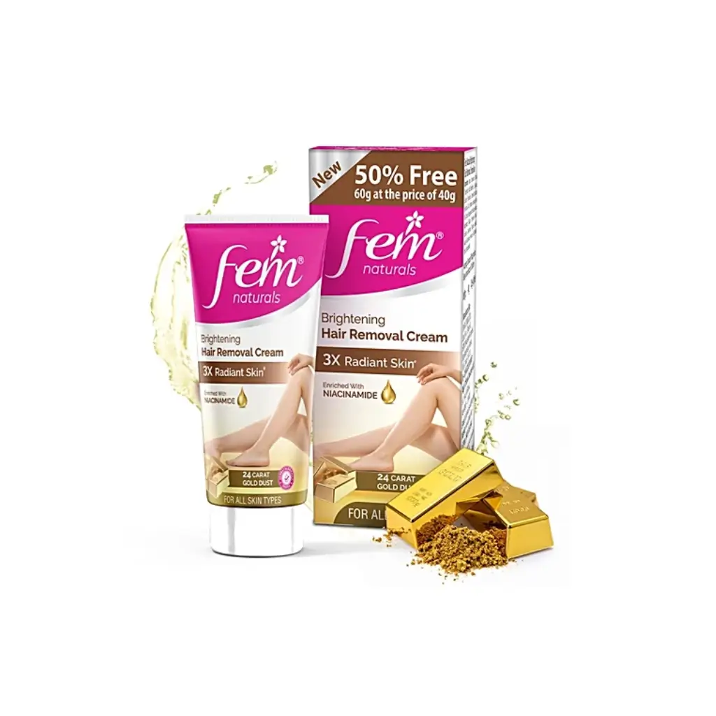 FEM NATURAL BRIGHTENING HAIR REMOVAL CREME GOLD 25+15G