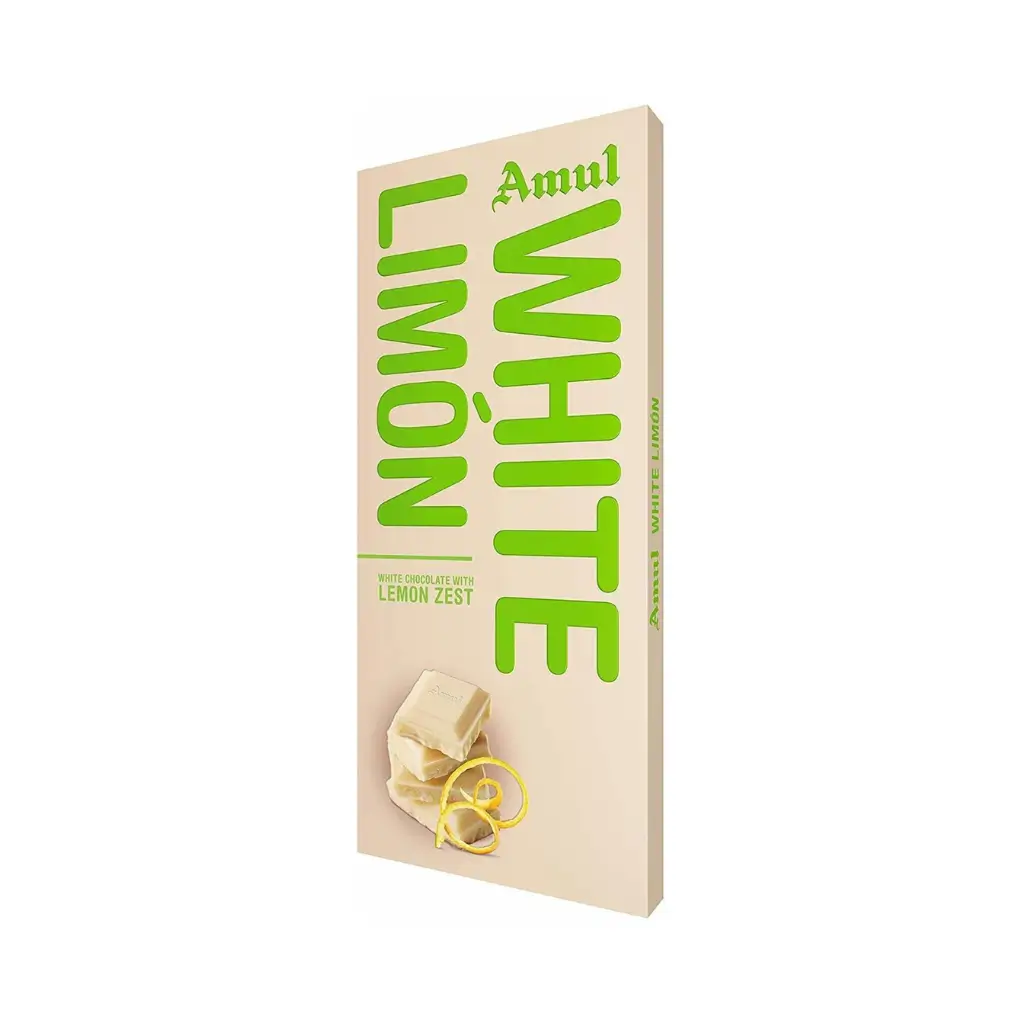 AMUL WHITE LIMON CHOCOLATE 150 GM