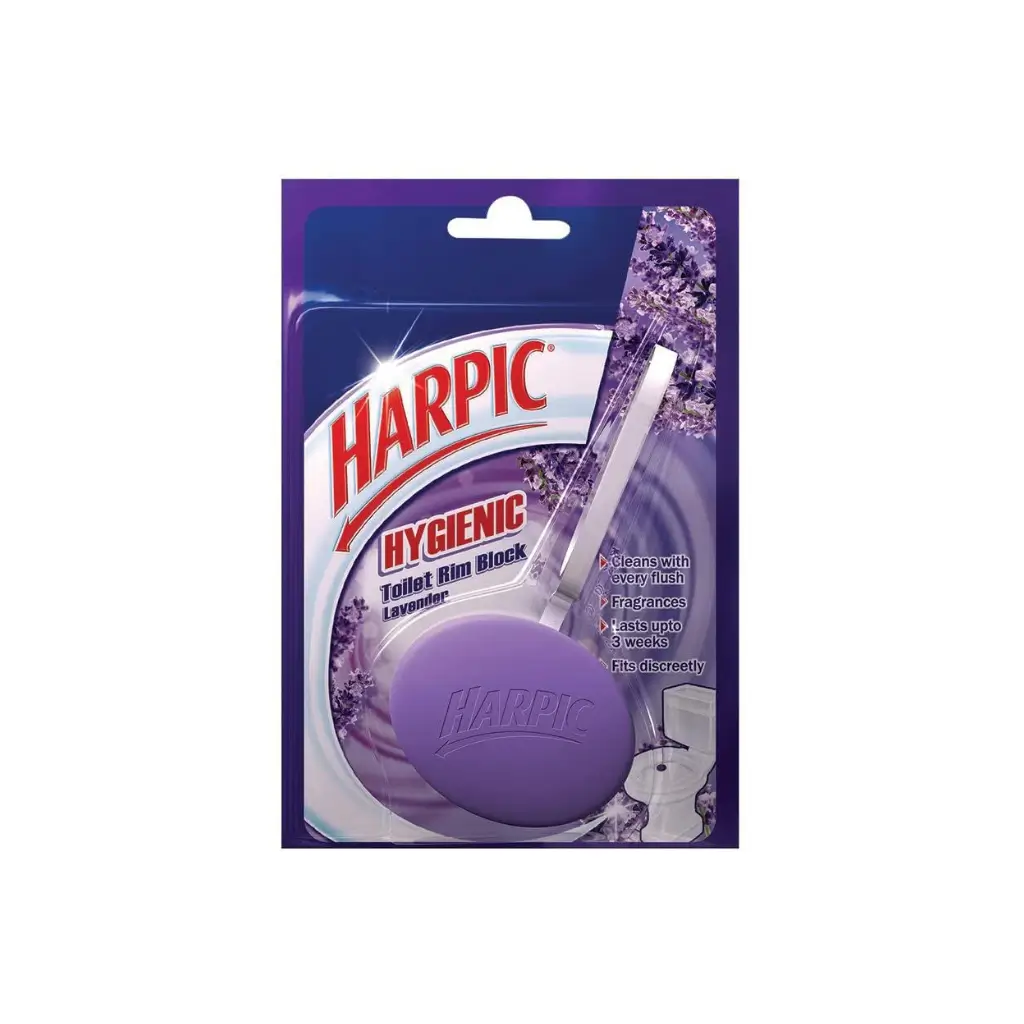 HARPIC HYGIENIC TOILET RIM BLOCK LAVENDER 26 GM