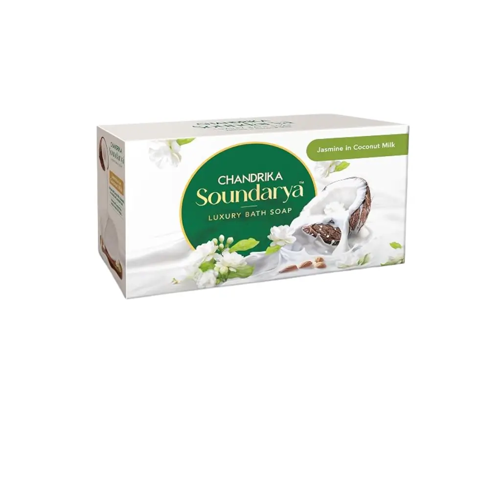 CHANDRIKA SOUNDARYA LUXURY BATH SOAP JASMINE IN COCONUT MILK (3*150 G) 450 G