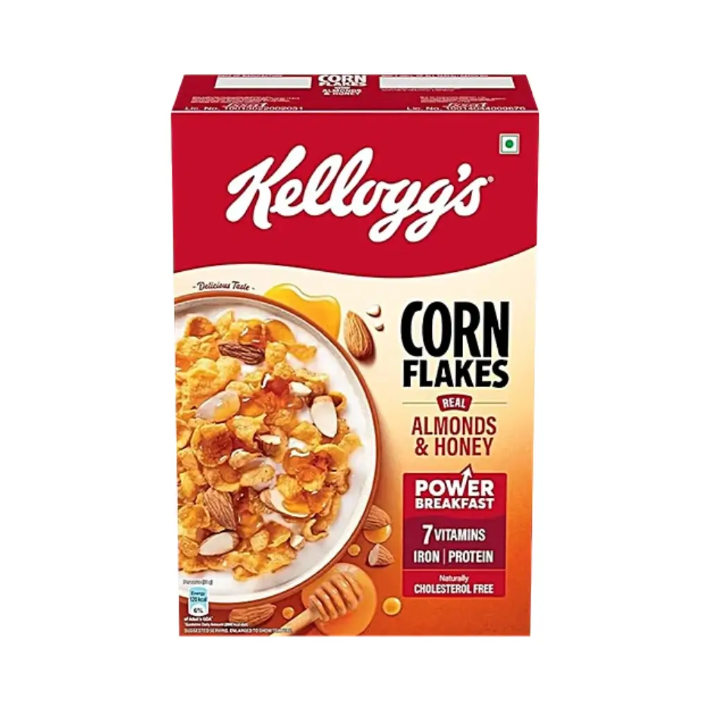 KELLOGGS CORN FLAKES REAL ALMONDS & HONEY 300 GM