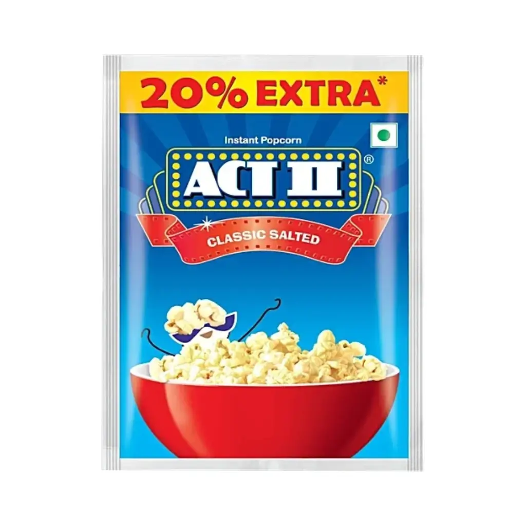 ACT II INSTANT POPCORN CLASSIC SALTED 72 GM