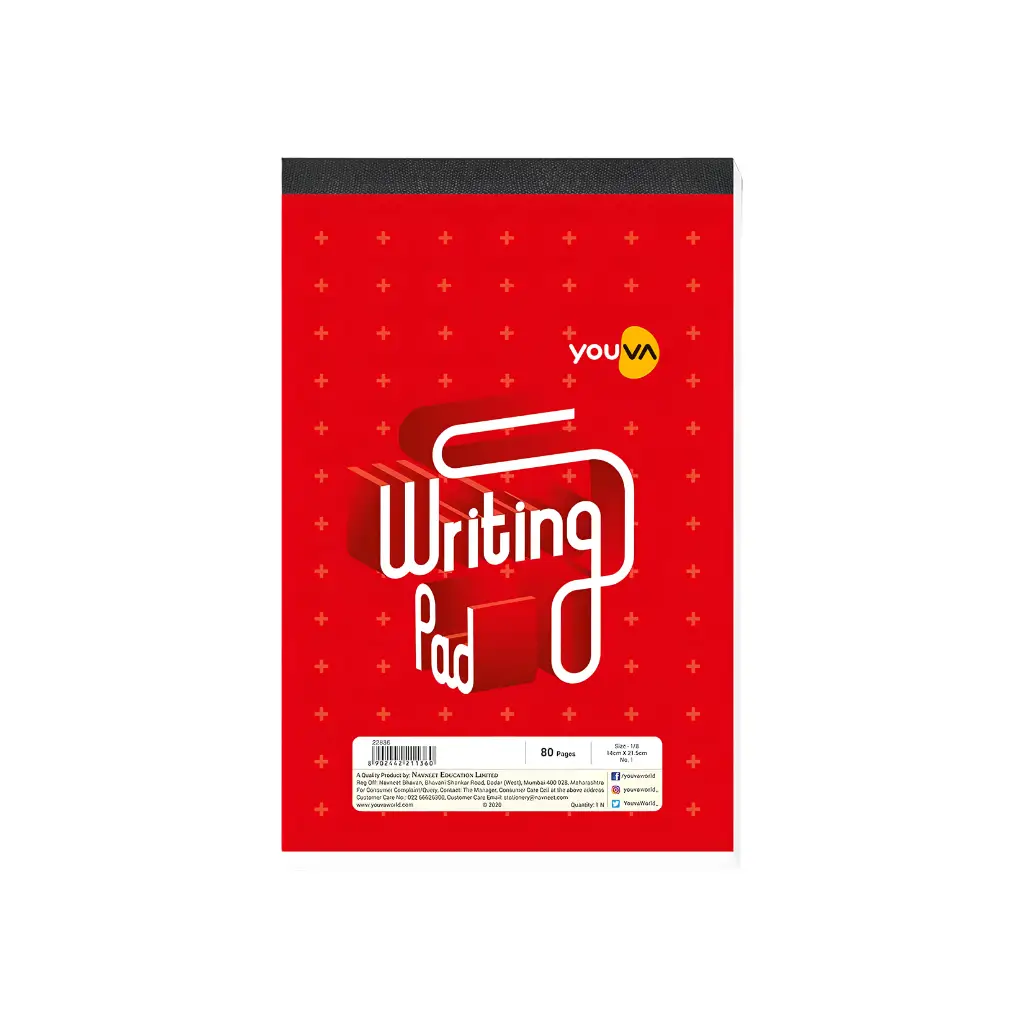 YOUVA SINGLE LINE WRITING PAD 80 PAGES SIZE 1/8