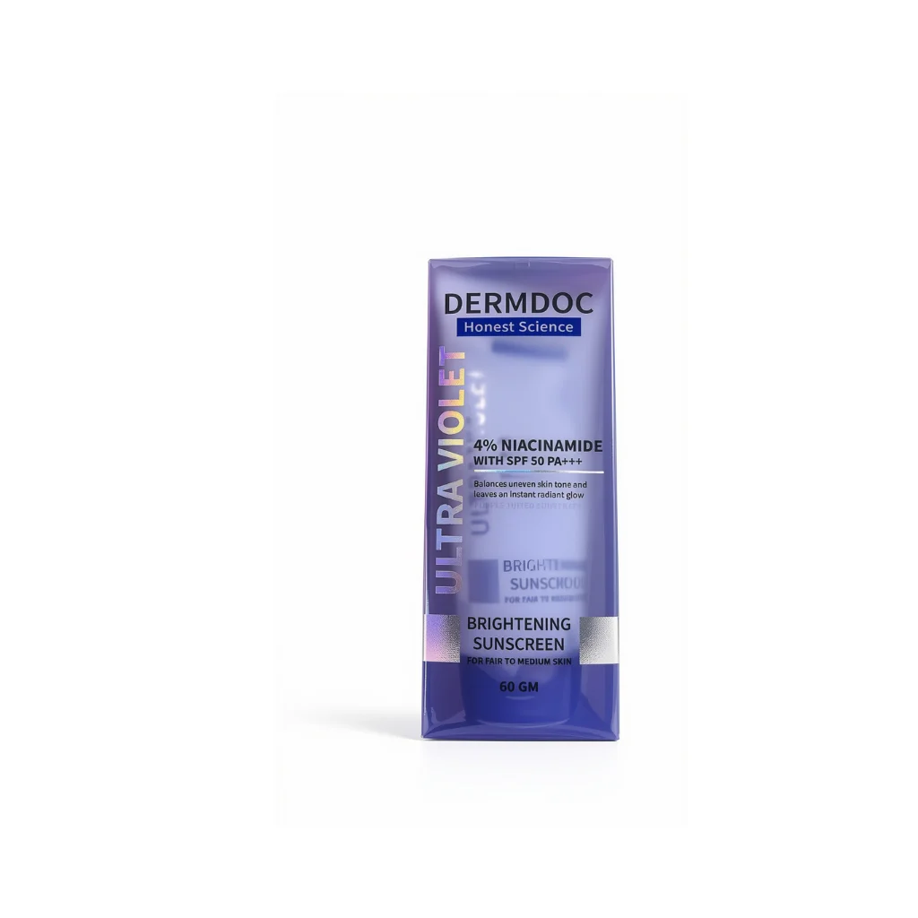 DERMDOC ULTRA VIOLET 4% NIACINAMIDE BRIGHTENING SUNSCREEN 60 GM