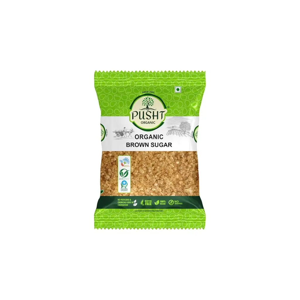 PUSHT ORGANIC SUGAR BROWN 1 KG