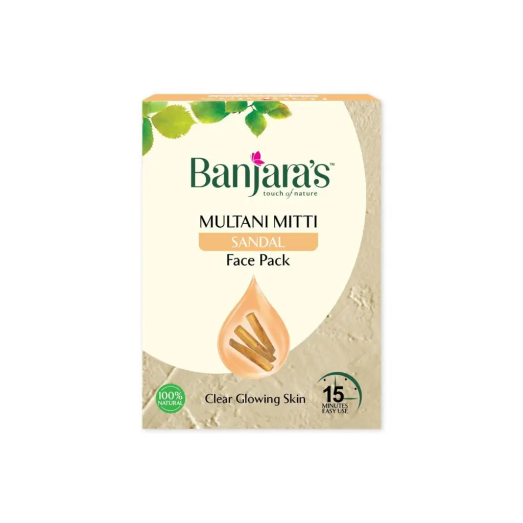 BANJARA S MULTANI MITTI SANDAL FACE PACK 100 GM