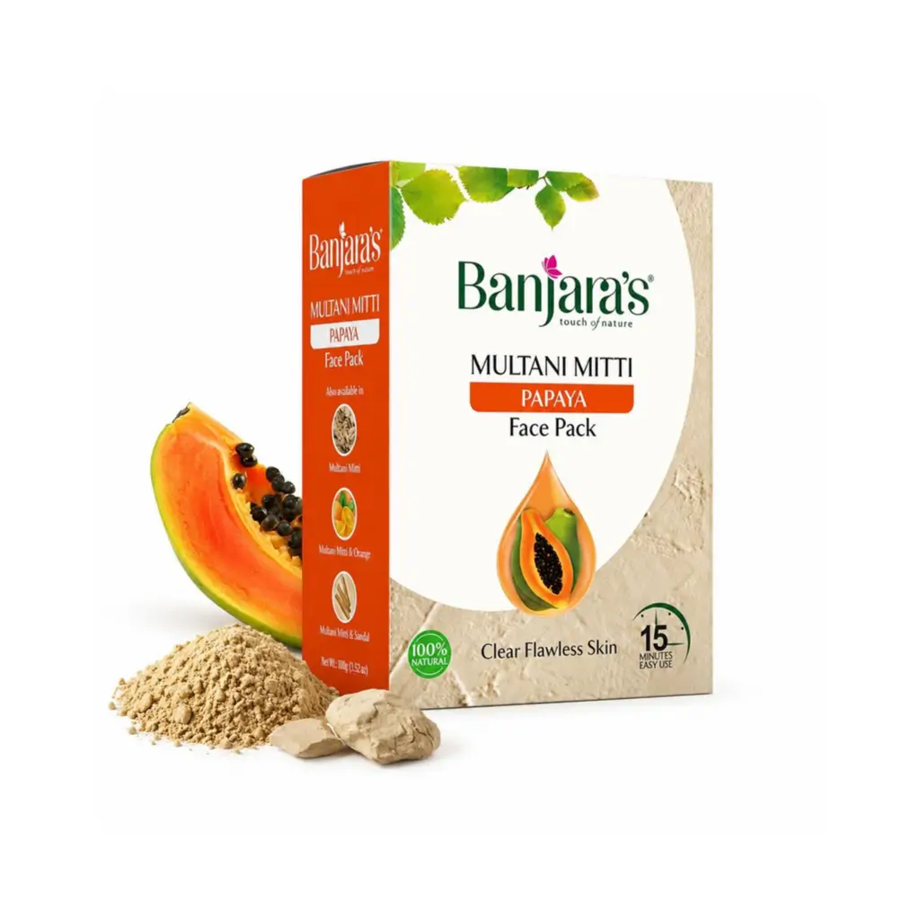 BANJARA S MULTANI MITTI PAPAYA FACE PACK 100 GM
