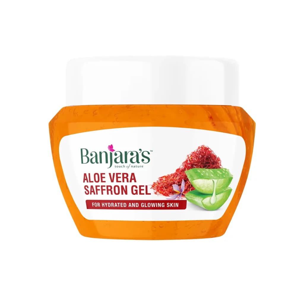 BANJARA S ALOE VERA SAFFRON GEL FOR GLOWING SKIN 100 GM