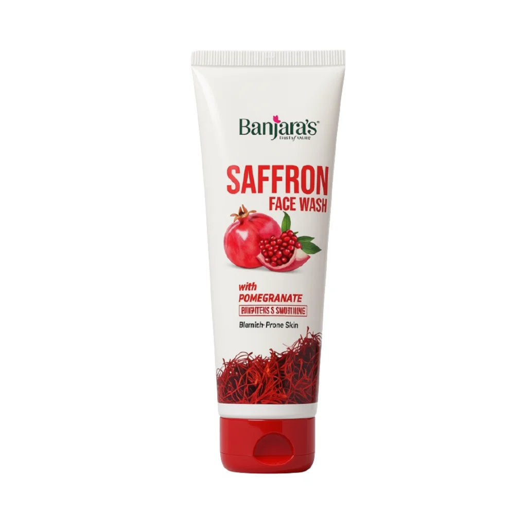 BANJARA S SAFFRON FACE WASH WITH POMEGRANATE FOR BLEMISH-PRONE SKIN 100 ML BUY 1 GET 1