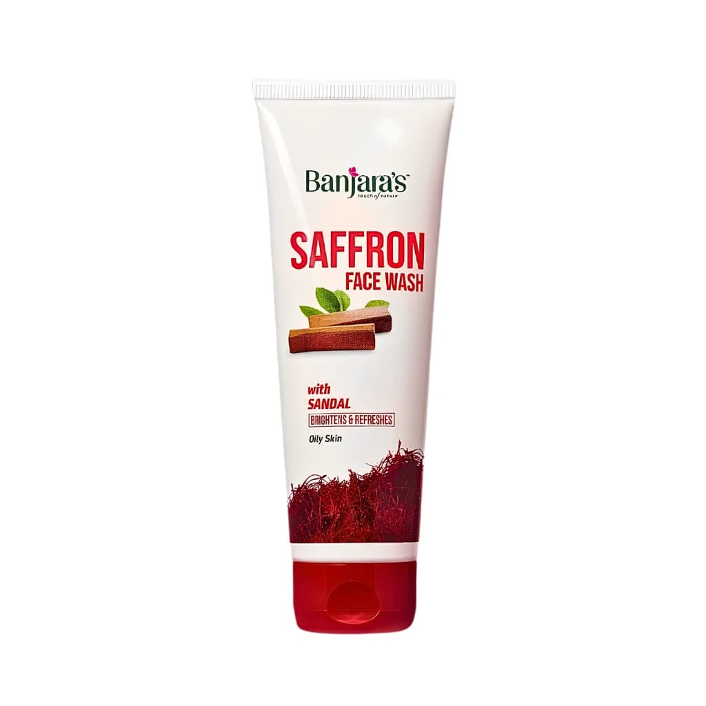 BANJARA S SAFFRON FACE WASH WITH SANDAL FOR OILY SKIN 50 ML