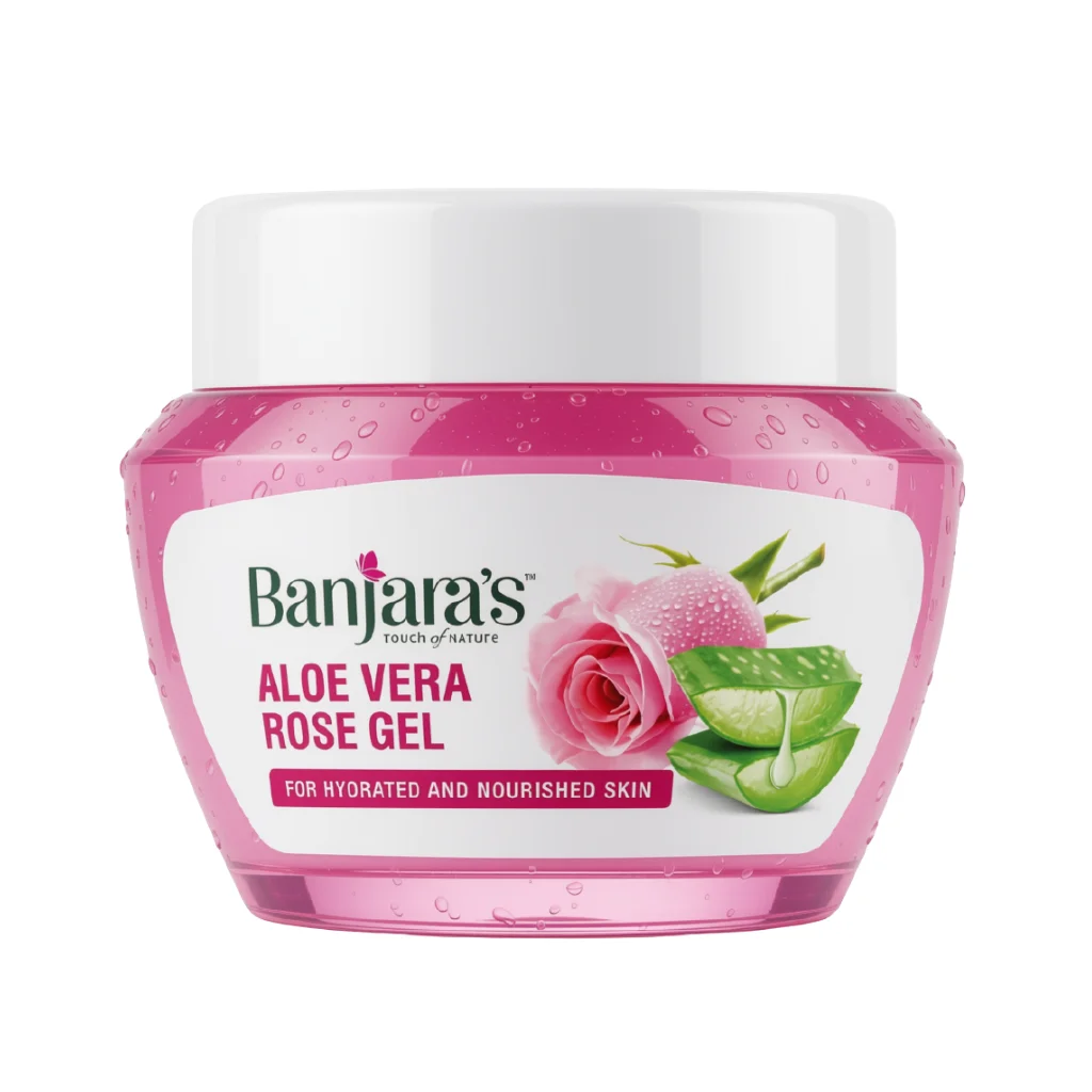 BANJARA S ALOE VERA ROSE GEL FOR NOURISHED SKIN 100 GM