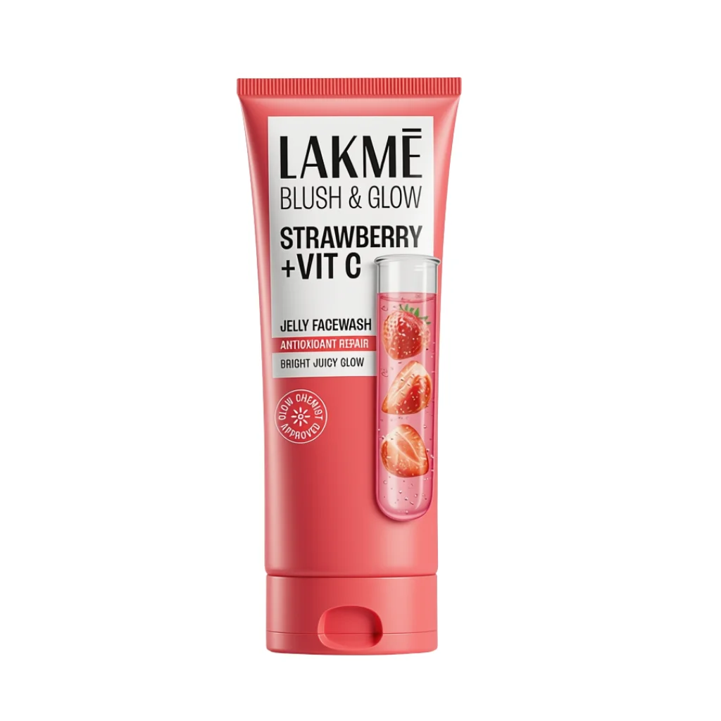 LAKME STRAWBERRY + VIT C BRIGHT JUICY GLOW FACE WASH 50 GM