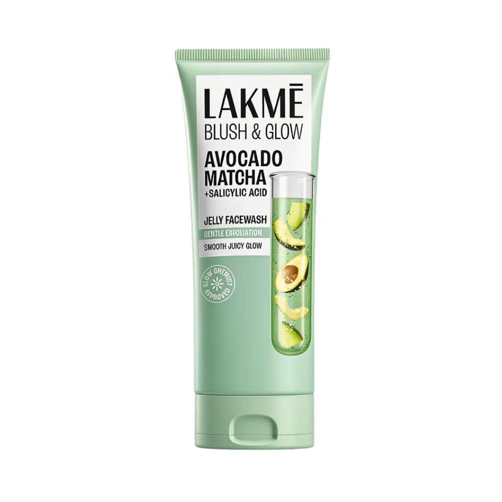 LAKME AVOCADO MATCHA + SALICYLIC ACID SMOOTH JUICY GLOW FACEWASH 50 GM