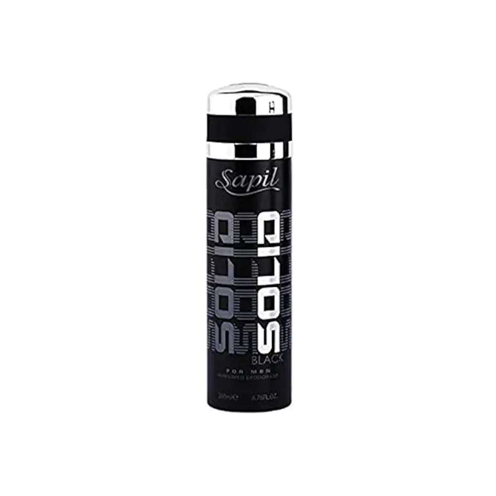 Sapil Solid Black Deo 200ml 200 ml - For Men