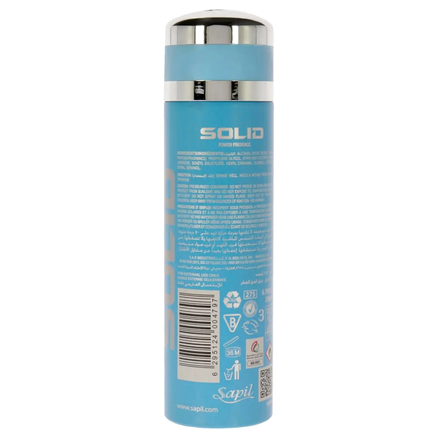 Buy SAPIL SOLID BLUE DEO 200ML Online