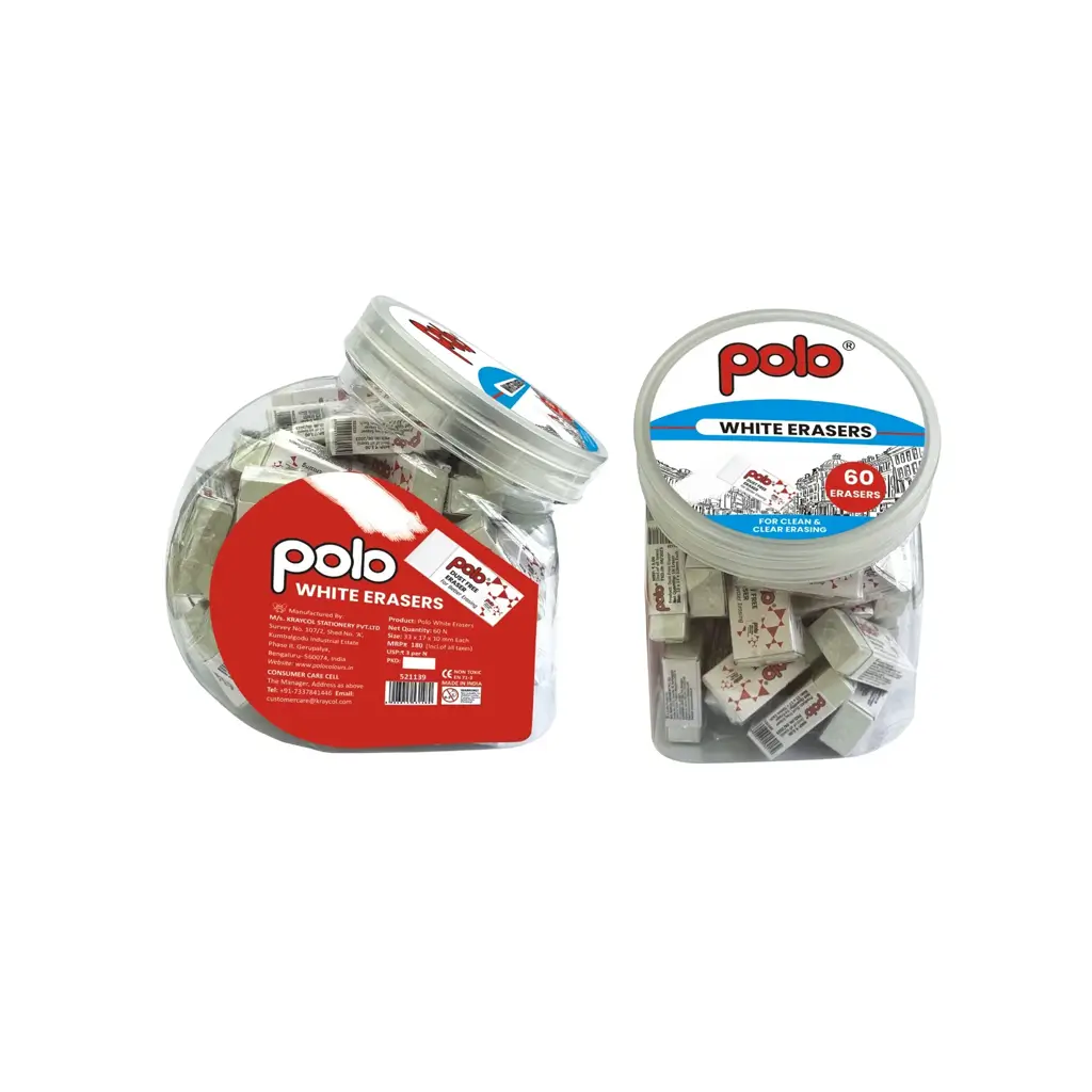 POLO DUST FREE ERASER 60 PCS JAR