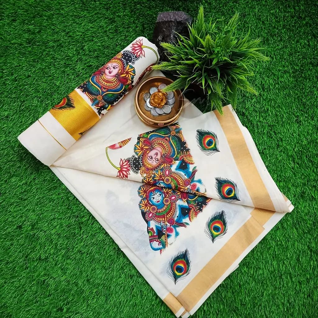 COTTON SAREE WITH MURAL PRINT 2