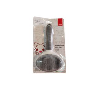 PRESS BUTTON SLICKER BRUSH (OVAL SHAPE)