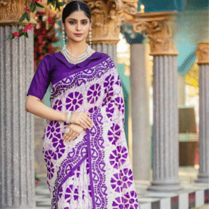 Jute Silk Saree With Blouse