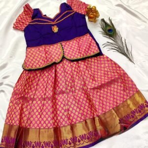 Kids Fancy Embroidery Work Pavadai Sets