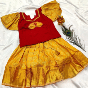 Kids Fancy Embroidery Work Pavadai Sets