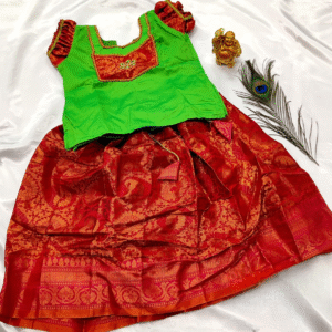 Kids Fancy Embroidery Work Pavadai Sets